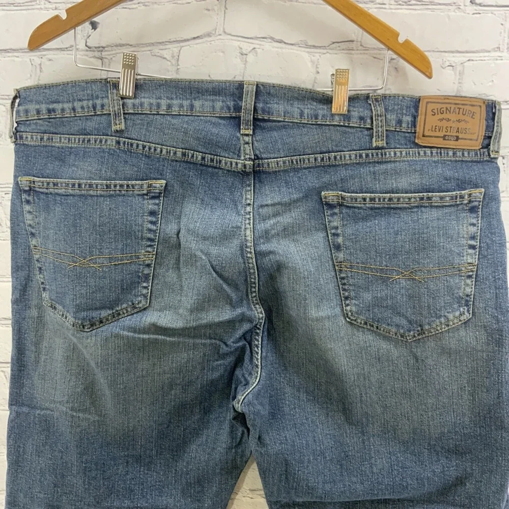 Signature Levi Strauss Blue Jeans Mens‎ Sz 44 X 30 Regular Straight Fit